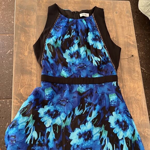 Too tang maxi floral blue floral sleeveless dress Sz- Medium - Picture 10 of 11
